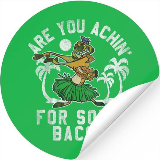 Disneyss The Lion King Timon Achin' Bacon Distressed Hula Stickers