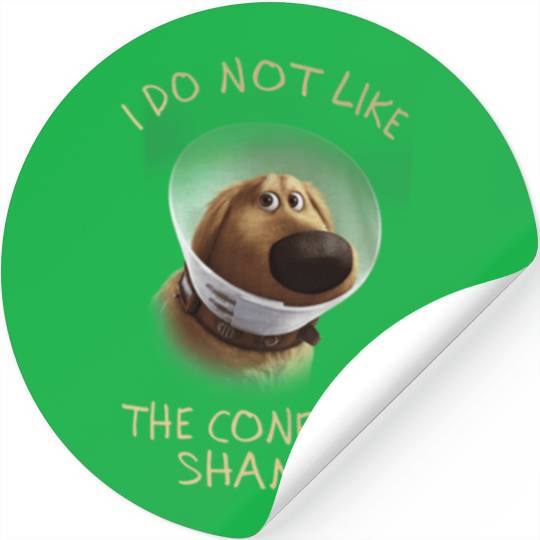 Disney Pixar Up Dug Sad Cone Of Shame Graphic TS Stickers