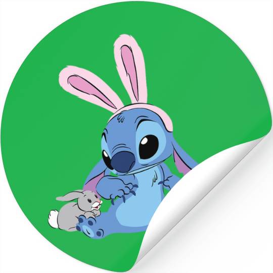 Disney Stitch with Easter Bunny Stickers