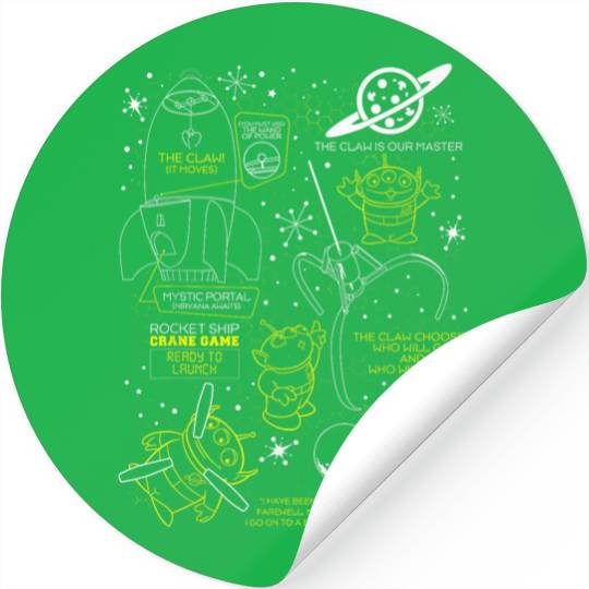 Disney Pixar Toy Story Pizza Planet Alien Rocket Stickers