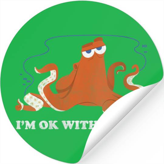 Disneyss Pixars Finding Dory Hank Ok With Crazyss Bold Logo Stickers