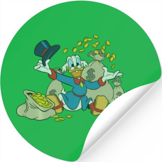 Disney Ducktales Scrooge Mcduck Coins Stickers