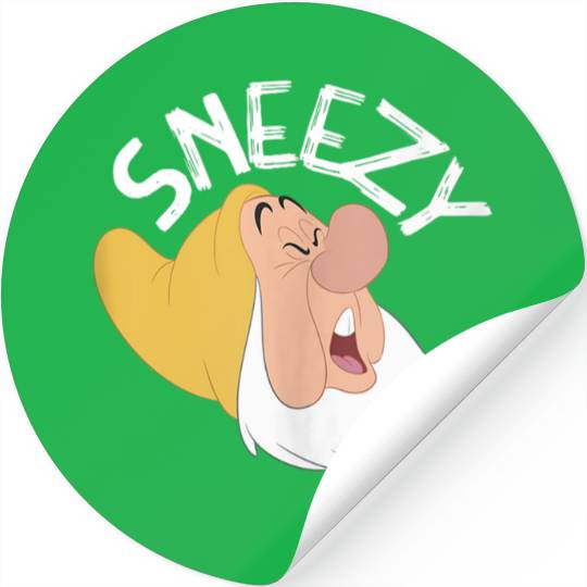 Disneyss Snow White The Seven Dwarfs Sneezy Faces Stickers
