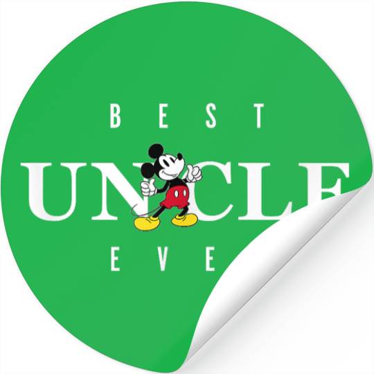 Disney Mickey Mouse Thumbs Up Best Uncle Ever Fathers Day Stickers