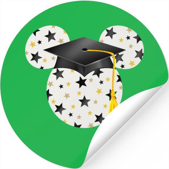 Disney Mickey Head Graduation Hat Star Fill Stickers