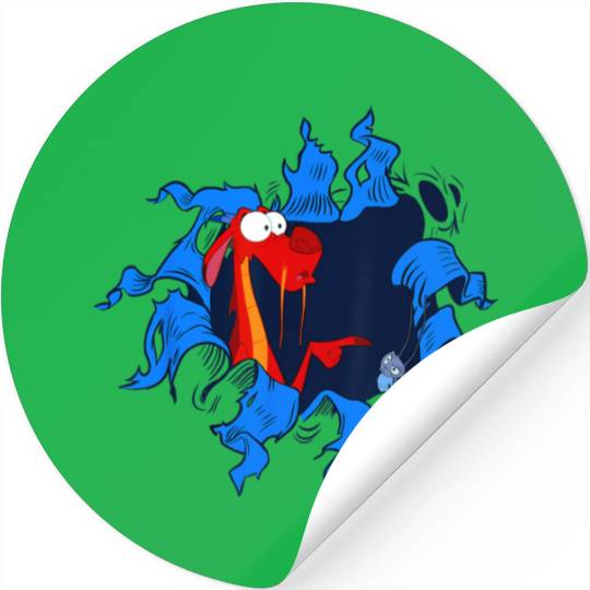Disney Mulan Mushu Cri Kee Takes The Blame Ripped Stickers