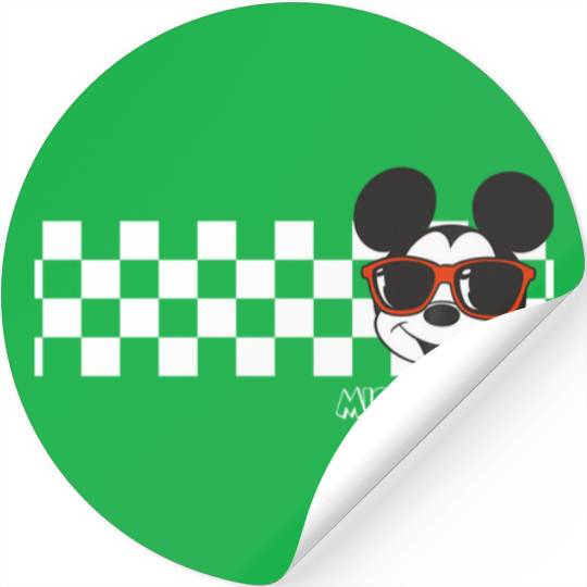 Disney Mickey And Friends Mickey Mouse Checkerboard Stripe Stickers