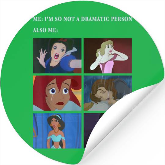 Disney Princess Not Dramatic Meme Panel Stickers