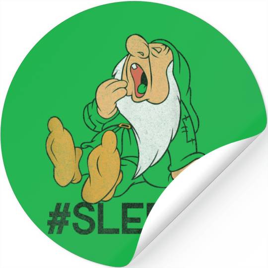 Disneyss Snow White Hashtag Sleepy Graphic Stickers