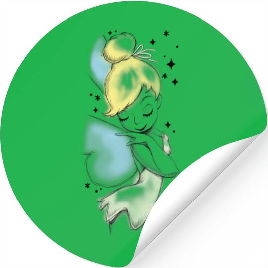 Disney Peter Pan Tinkerbell Airbrush Style Sketch Stickers