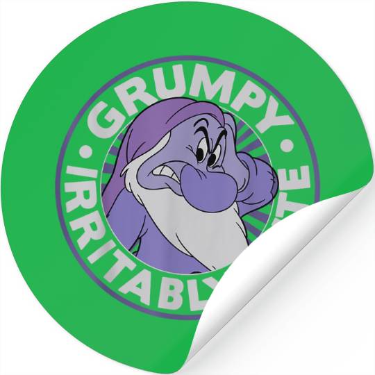 Disneyss Snow White Grumpy Irritably Cute Graphic Stickers
