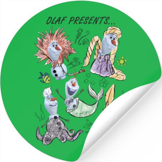 Disney Olaf Presents Classic Costume Sketches Stickers