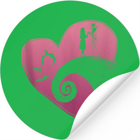Disneyss The Nightmare Before Christmas Jack And Sally Heart Stickers