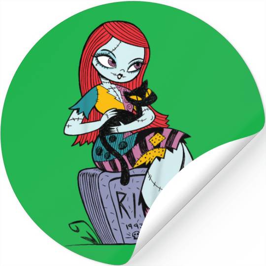 Disneyss The Nightmare Before Christmas Sally And Cat Stickers