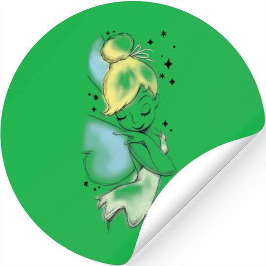 Disney Peter Pan Tinkerbell Airbrush Style Sketch Stickers