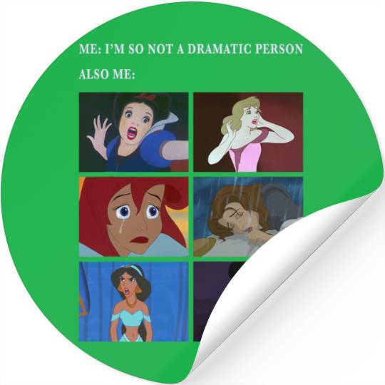 Disney Princess Not Dramatic Meme Panel Stickers
