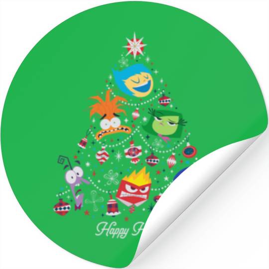 Disneyss And Pixarss Inside Out 2 Emotions Christmas Tree Stickers