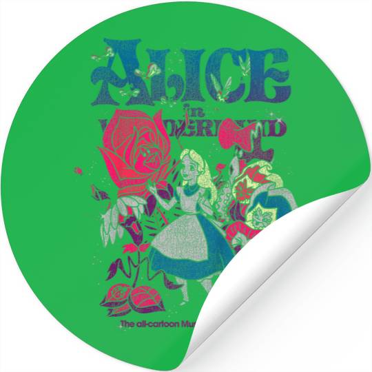 Disneyss Alice In Wonderland Technicolor Distressed Big Poster Stickers