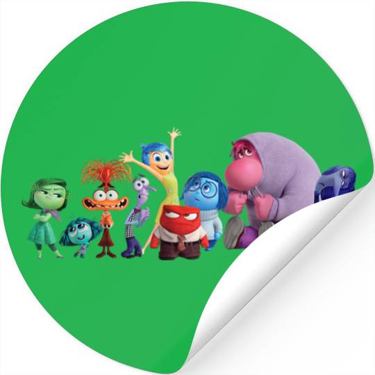 Disneyss And Pixarss Inside Out 2 Emotions Group All Together Stickers