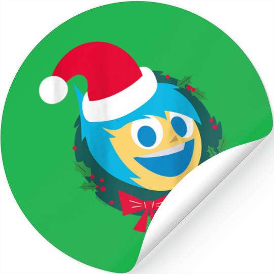 Disneyss And Pixarss Inside Out 2 Santa Joy Christmas Holiday Stickers