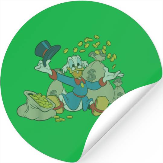 Disney Ducktales Scrooge McDuck Coins Stickers