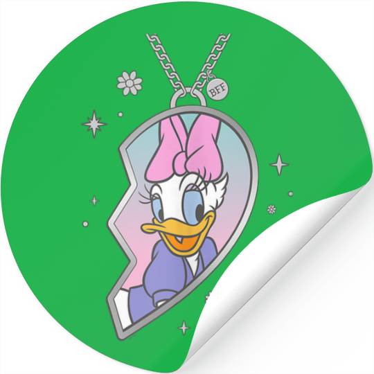 Disneyss Bff Best Friends Matching Heart Necklace Daisy Duck Stickers