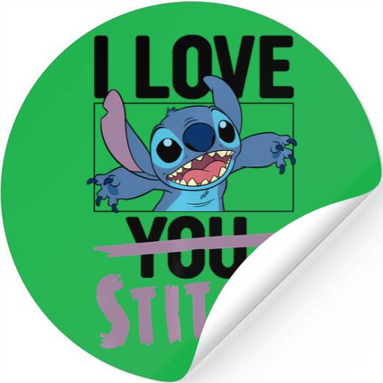 Disney Valentines I Love Stitch Stickers