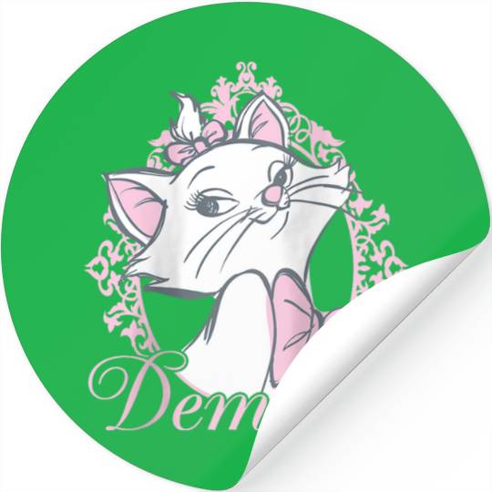 Disneyss The Aristocats Cute Marie Demure Sketch Chest Frame Stickers