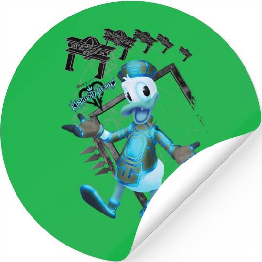 Disneyss Kingdom Hearts Danald Duck Tron Crossover Portrait Stickers