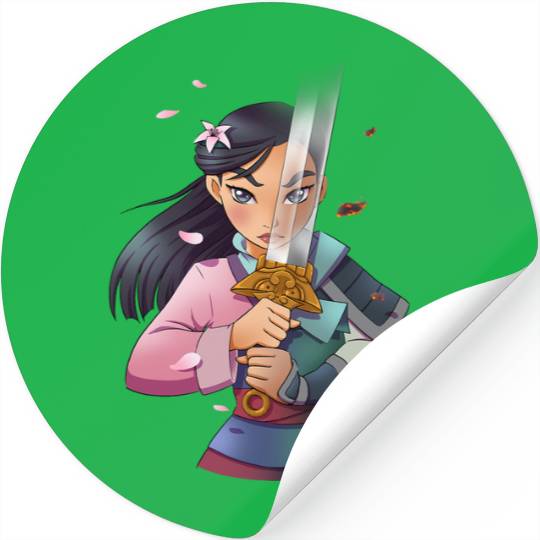 Disney Mulan Anime Half Girl Half Warrior Graphic Stickers
