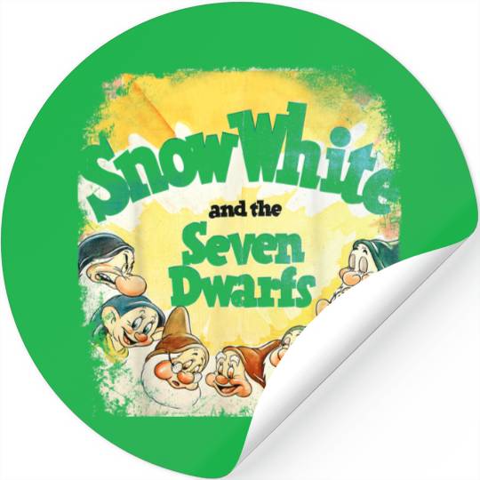 Disneyss Snow White Dwarfs Vintages Cover Graphic Stickers