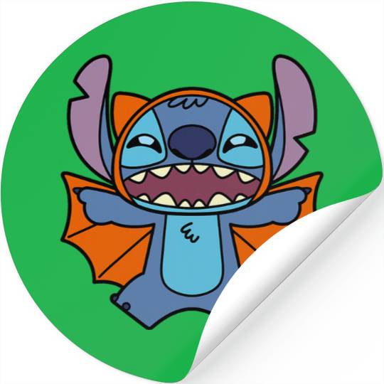 Disney Stitch Bat Halloween Costume Stickers