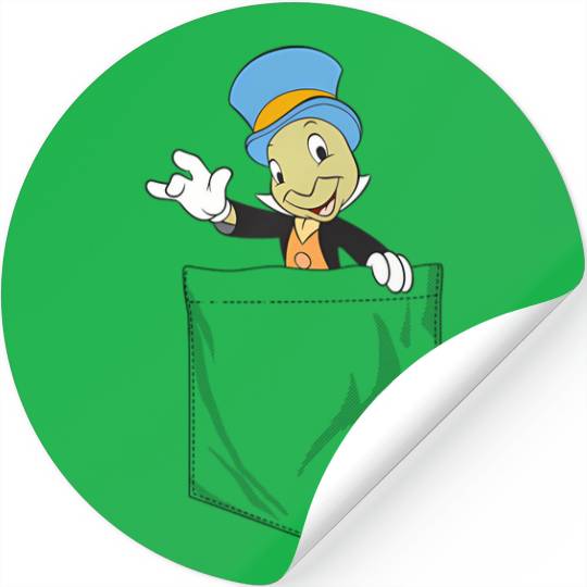 Disney Pinocchio Jiminy Cricket Faux Pocket Stickers