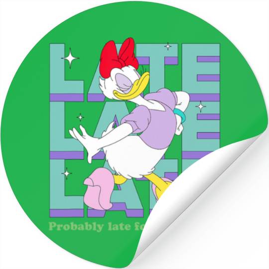 Disney Daisy Duck Probably Late for Something Funny Stickers