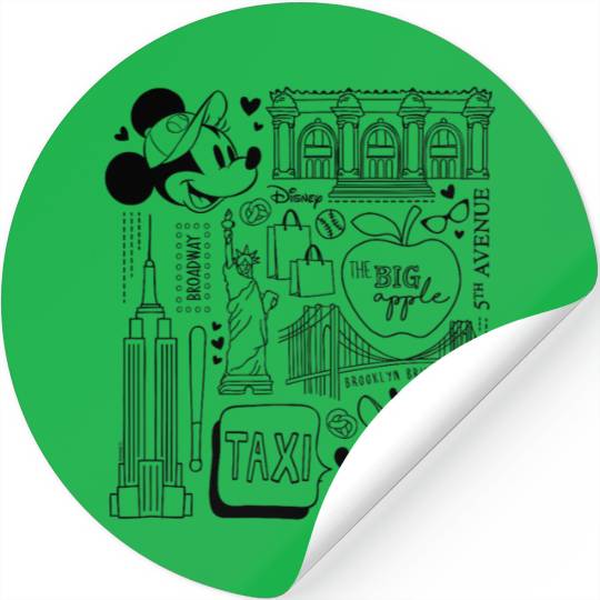 Disney  Minnie Mickey NY Taxi Stickers