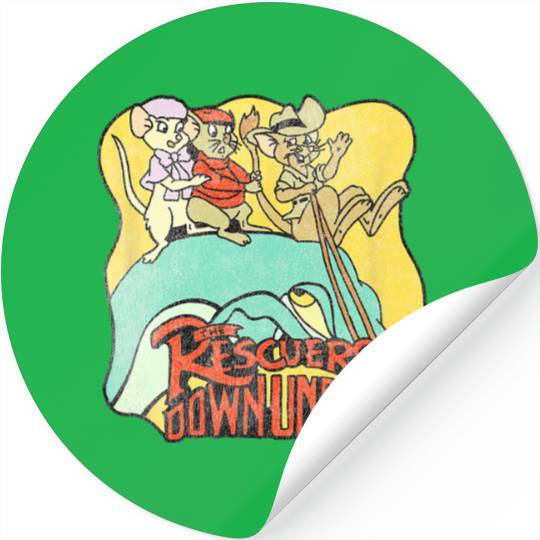 Disney The Rescuers Down Under  Retro Lizard Ride Stickers