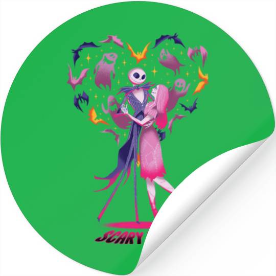 Disney The Nightmare Before Christmas Jack Sally Scary Love Stickers
