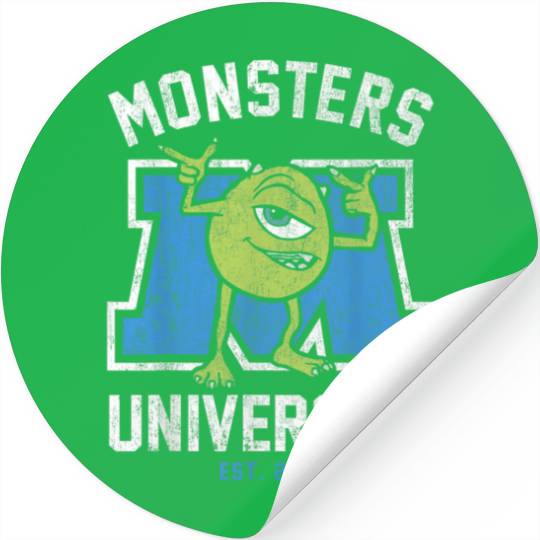Disney Pixar Monsters University Mike Collegiate Stickers