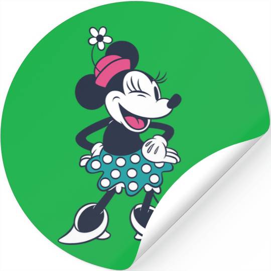Amazon Essentials Disney Standing and Winking Retro Minnie Stickers