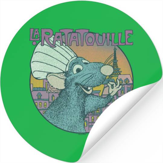 Disney Pixar Ratatouille Bon Appetit Circle Sign Stickers