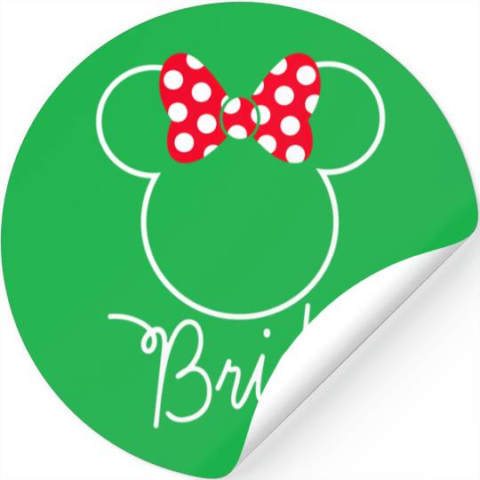 Disney Minnie Mouse Bow Bride Wedding Stickers