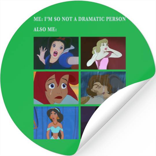 Disney Princess Not Dramatic Meme Panel Stickers