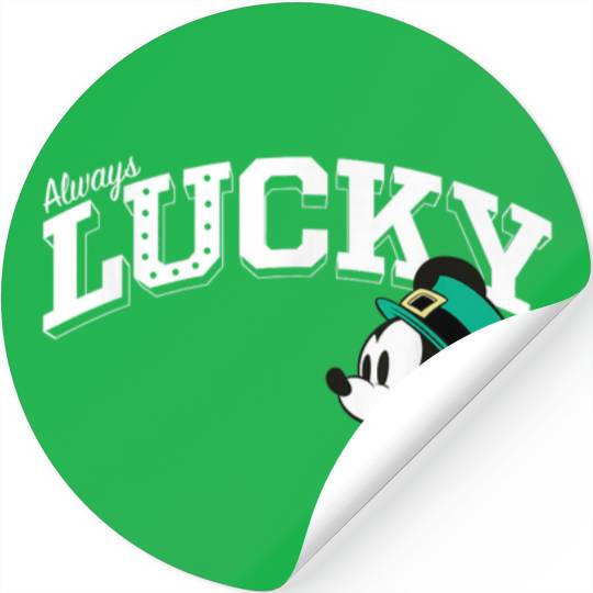 Disney Mickey Mouse Always Lucky St Patricks Day Stickers