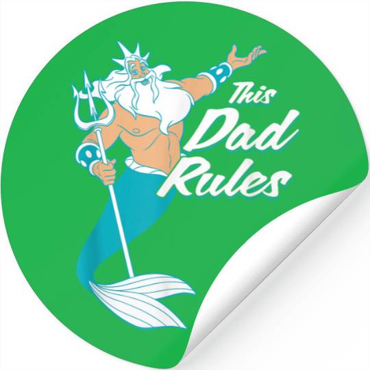 Disneyss The Little Mermaid King Triton Dad Men Stickers