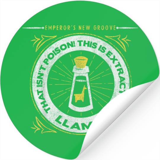 Disneyss Emperors New Groove Extract Of Llama Logo Stickers