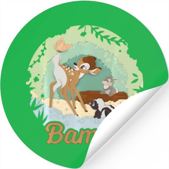 Disney Bambi Thumper And Flower Paper Cut Portrait Stickers