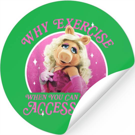 Disneyss The Muppets Miss Piggy Why Exercise Accessorize Stickers