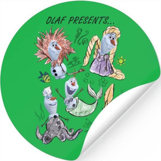 Disney Olaf Presents Classic Costume Sketches Stickers