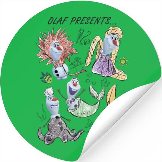 Disney Olaf Presents Classic Costume Sketches Stickers
