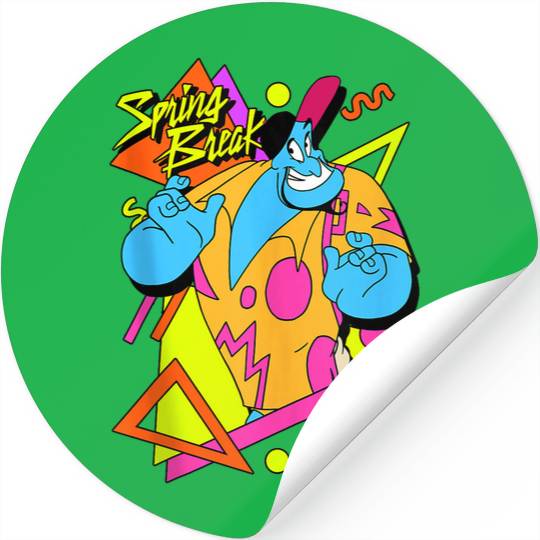Disney Aladdin Genie Spring Break 90s Style Port Stickers